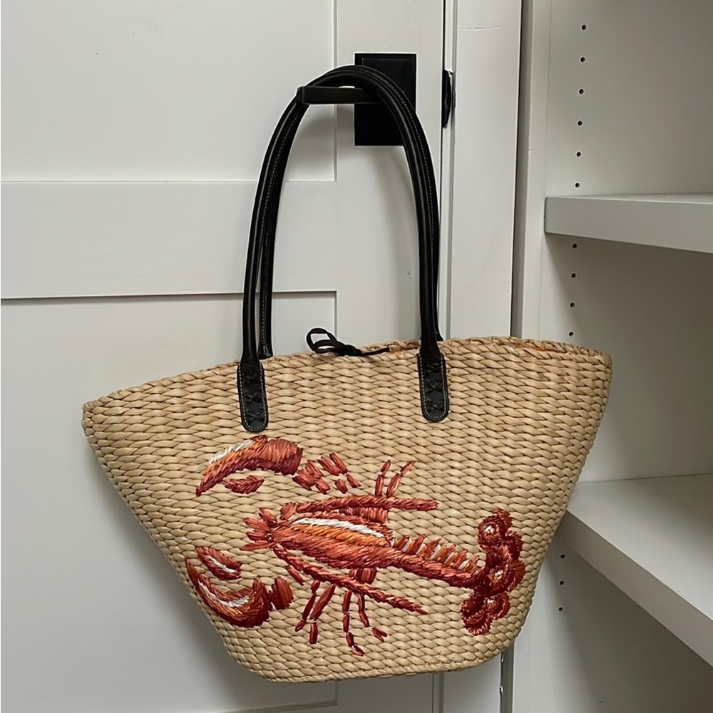 J.Crew Lobster straw tote
